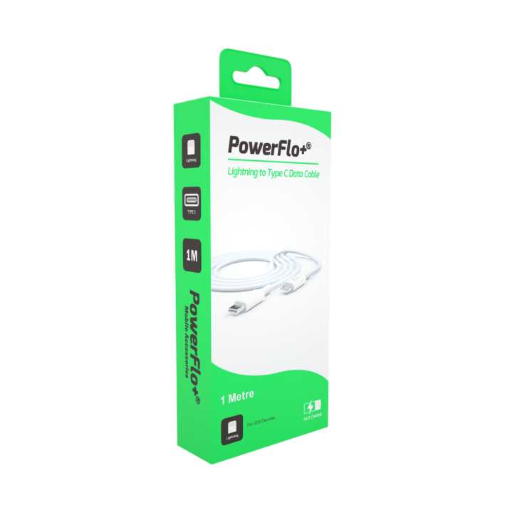 Powerflo Lightning to Type C 1m