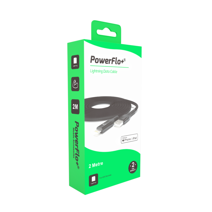 Powerflo Lightning MFI Cable Braided 2m
